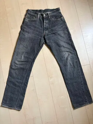 명작 WAREHOUSE COMPANY 가공 블랙 청바지