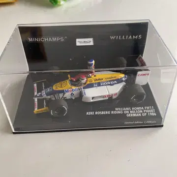 미니 챔프 1/43 FW11 K. 로스버그 독일 라이드온 N. 피케