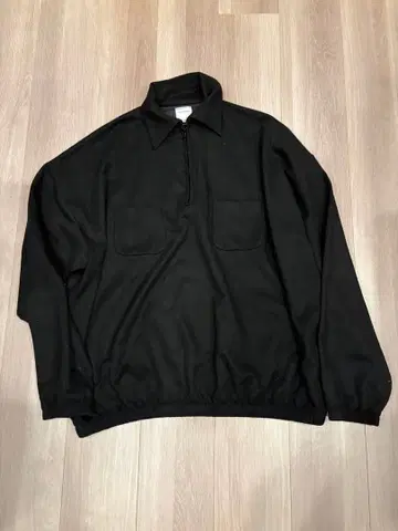 Sasquatchfabrix. /21aw 스웨이드풍 하프 지퍼 티셔츠