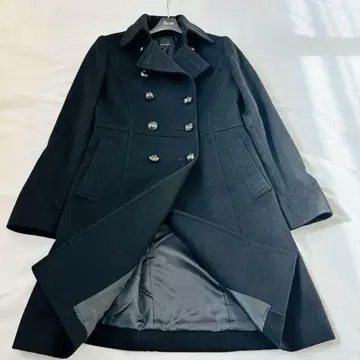 컨디션 최상 22 OCTOBRE 캐시미어 100% 블랙 더블 롱 코트