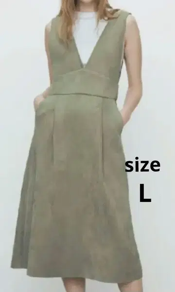 새상품 미사용 ZARA 페이크 스웨이드 원피스 L 사이즈