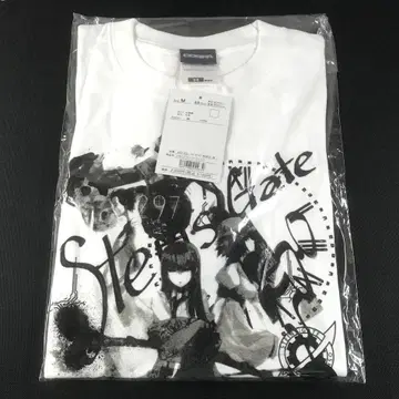 슈타인즈 게이트 콜라주 티셔츠 STEINS;GATE 화이트 M 사이즈