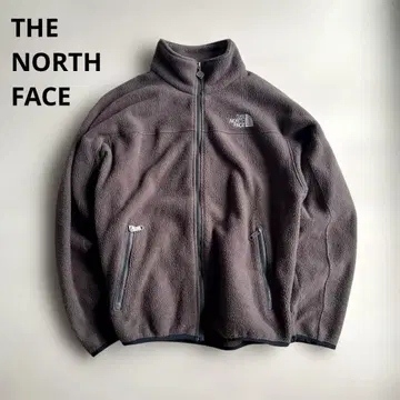THE NORTH FACE 자수 로고 플리스 브라운