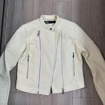 ZARA 크림색 라이더 자켓 M