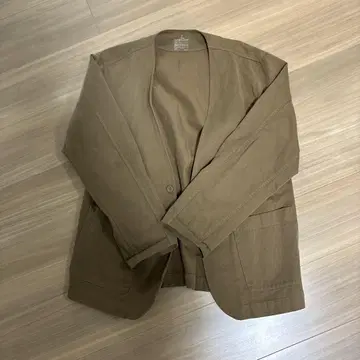 무인양품 브라운 노카라 자켓 S