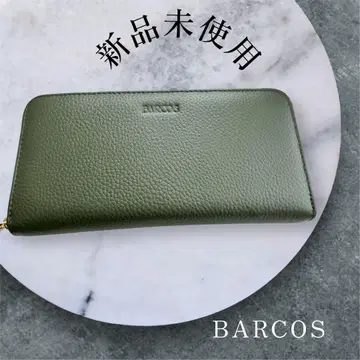 새상품 미사용 장지갑 BARCOS 그린 계열 가죽