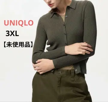 UNIQLO 3XL 올리브 그린 가디건