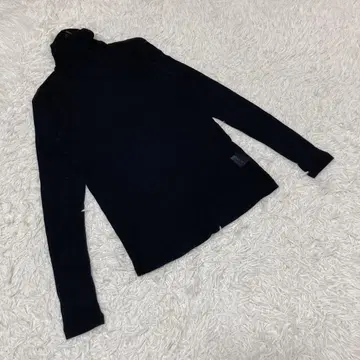 TOKUKO 1er VOL 터틀넥 시스루 긴팔 티셔츠 블랙 M