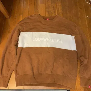 빔즈 콜라보 LOOPWHEELER 브라운 맨투맨