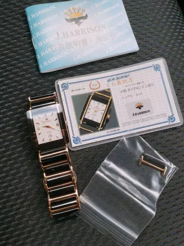 J.HARRISON 쿼츠 손목시계 골드/블랙