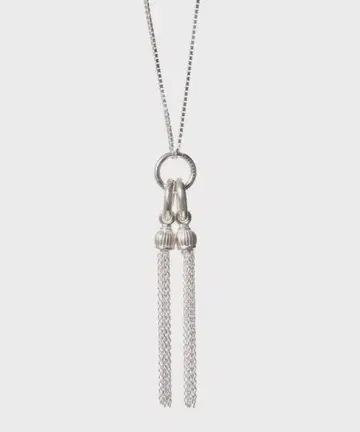 OX JEWELRY SILVER TASSEL NECKLACE
