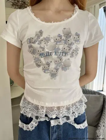 MIIA ANGEL [ HELLO KITTY ] HEART TEE