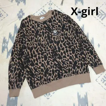 x-girl 레오파드 무늬 트레이닝복