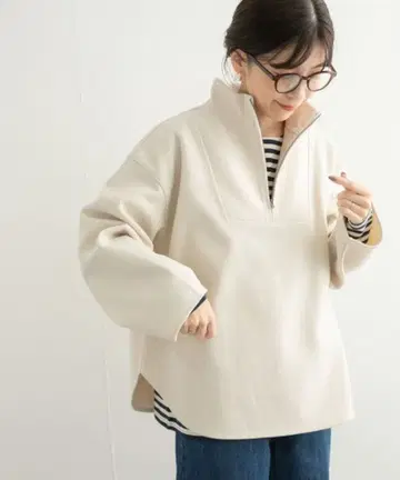 DOORS add fabrics 하프 ZIP 풀오버