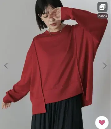 부즈루드 맨투맨 파운드 스트레치 백 지퍼 RED 즉시 완판