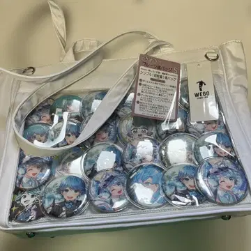 WEGO 이타백 S 화이트 캔뱃지 24개 포함