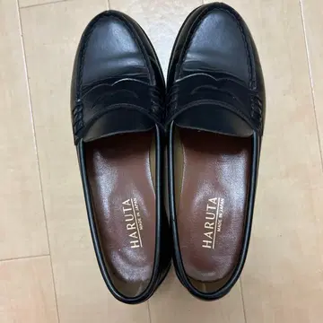 HARUTA 블랙 로퍼 일본제 24.5cm