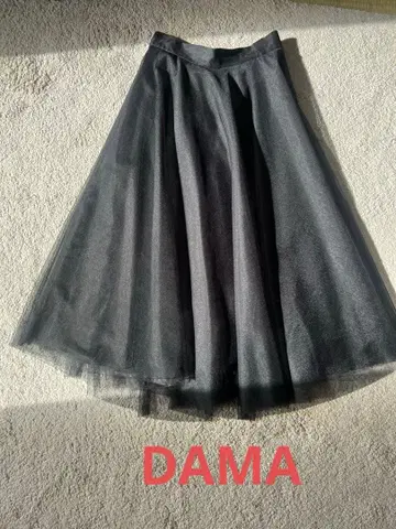 미사용 DAMA 플레어 롱 스커트 블랙 샤샤 스커트 M