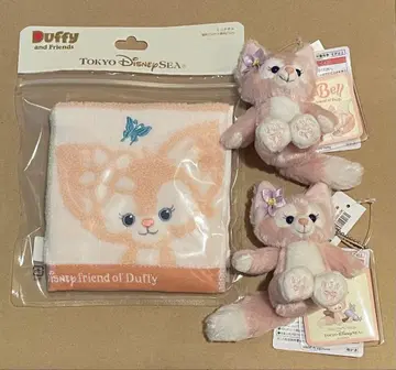 리나벨 봉제 인형 스트랩 2개 & 미니 타월 세트