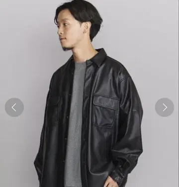 유나이티드 애로우즈 CPO 셔츠 가죽 셔츠 셔츠 자켓 남성용