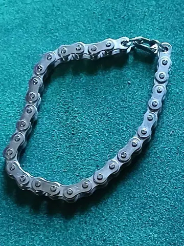 SILVER BIKE CHAIN BRACELET