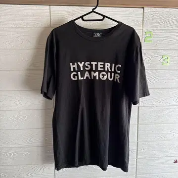 HYSTERIC GLAMOUR 로고 T셔츠 M 블랙