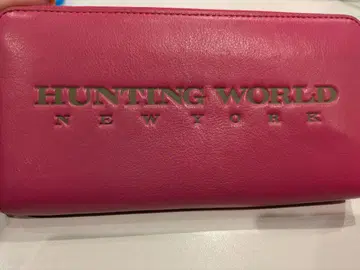 HUNTING WORLD 핑크 장지갑