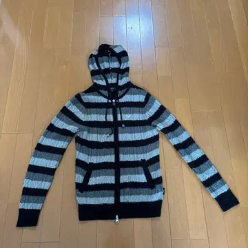 캘러웨이 후드 부착 니트 스웨터 M 블랙 및 그레이 미사용품