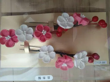 꽃 장식 머리 장식 AW-471 화이트 핑크