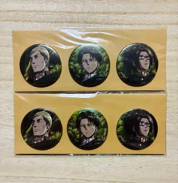 진격의 거인 WIT 캔뱃지 세트 리바이 엘빈 한지 거목의 숲 2