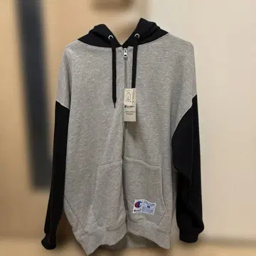Champion 집업 후드티 그레이/블랙