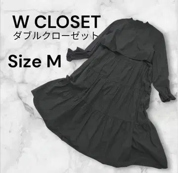 W CLOSET 더블 클로젯 원피스 티어드 블랙 사이즈 M