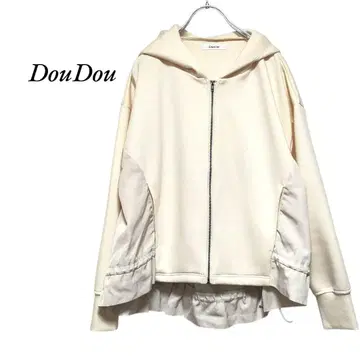 DouDou 이소재 절개 드로스트 후드티 아이보리 두두