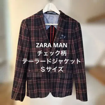 ZARA MAN 체크 무늬 테일러드 자켓