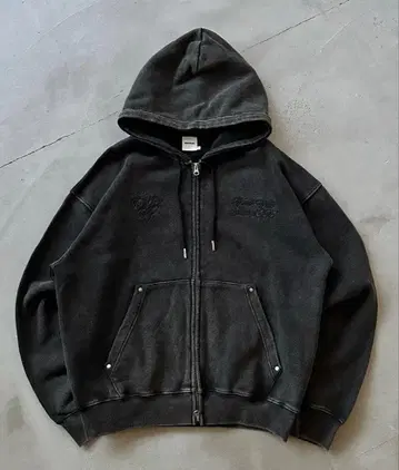 WISH FOREVER 집업 후드티 M 그레이