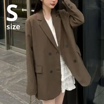 Ada. 브라운 테일러드 자켓 오버 사이즈