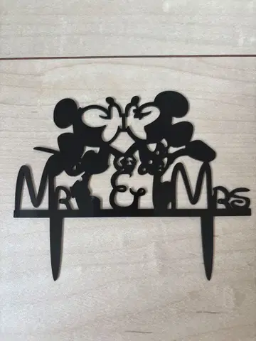 미키 미니 웨딩 케이크 토퍼
