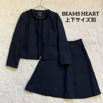 새상품급 BEAMS HEART 빔즈하트 트위드 셋업 네이비