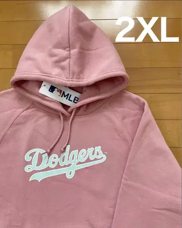 새상품 MLB 다저스 여성용 후드티 속기모 핑크 2XL