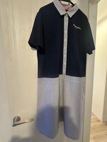 marie claire 폴로 원피스 네이비 5L 빅 사이즈