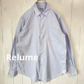 JS Relume 면 새틴 레귤러 카라 셔츠