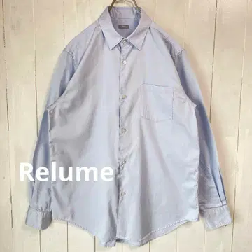 JS Relume 면 새틴 레귤러 카라 셔츠