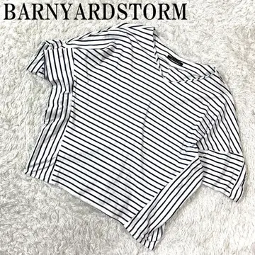 BARNYARDSTORM 보더 티셔츠 화이트 1 B615