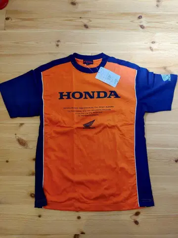 HONDA 스포츠 T셔츠 오렌지/네이비