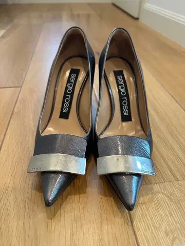 세르지오로시 sr1 34 펌프스 메탈릭 컬러 그레이 22.0cm