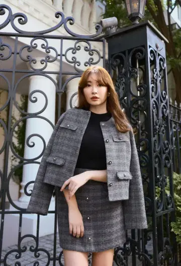 Charlotte 트위드 재킷 (M 사이즈)