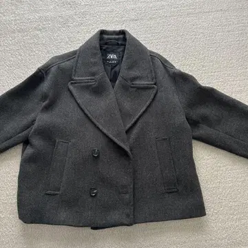 ZARA 다크 그레이 피 코트