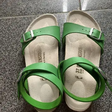 그린 스트랩 샌들 37