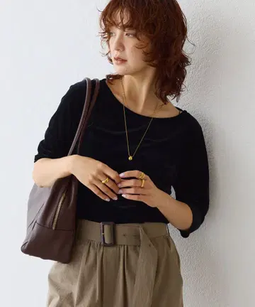 [리브 드와] 시어 벨로아 5부 소매 Tee