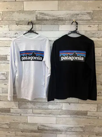 patagonia 긴팔 T셔츠 화이트 블랙 2장 세트